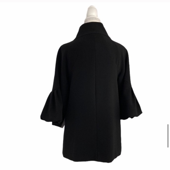 Kensie Black Bell Sleeved Coat - Picture 13 of 13